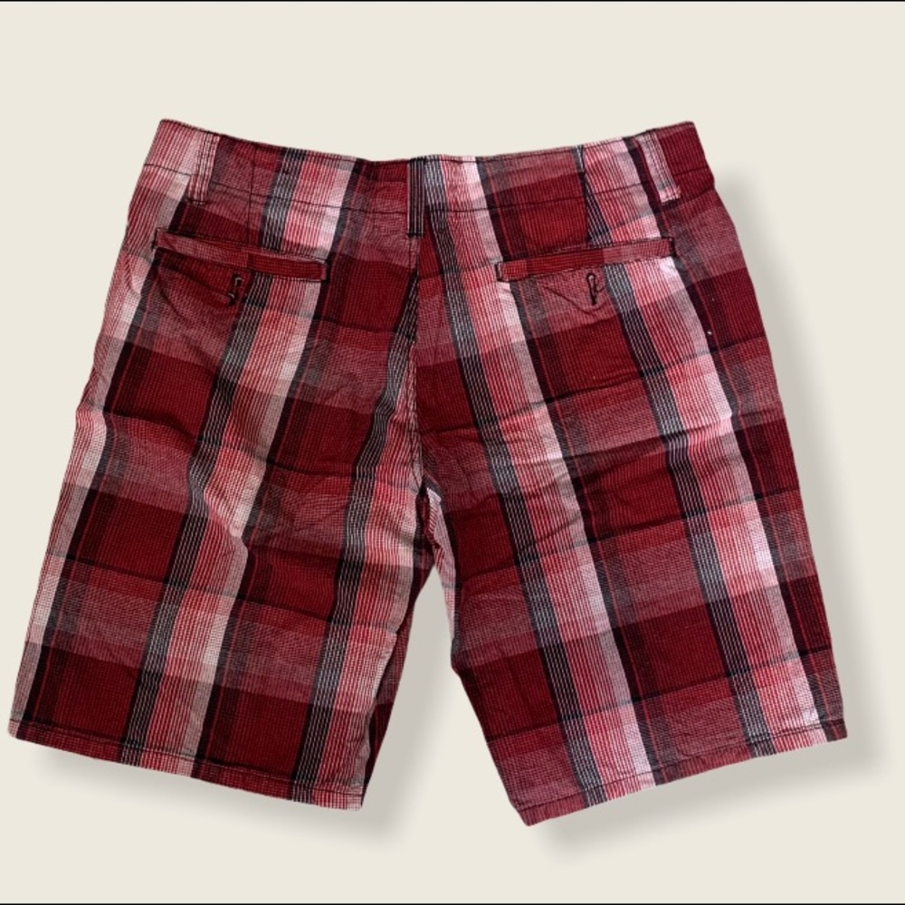 Urban Basics Men’s Red Plaid Shorts - Size 36
